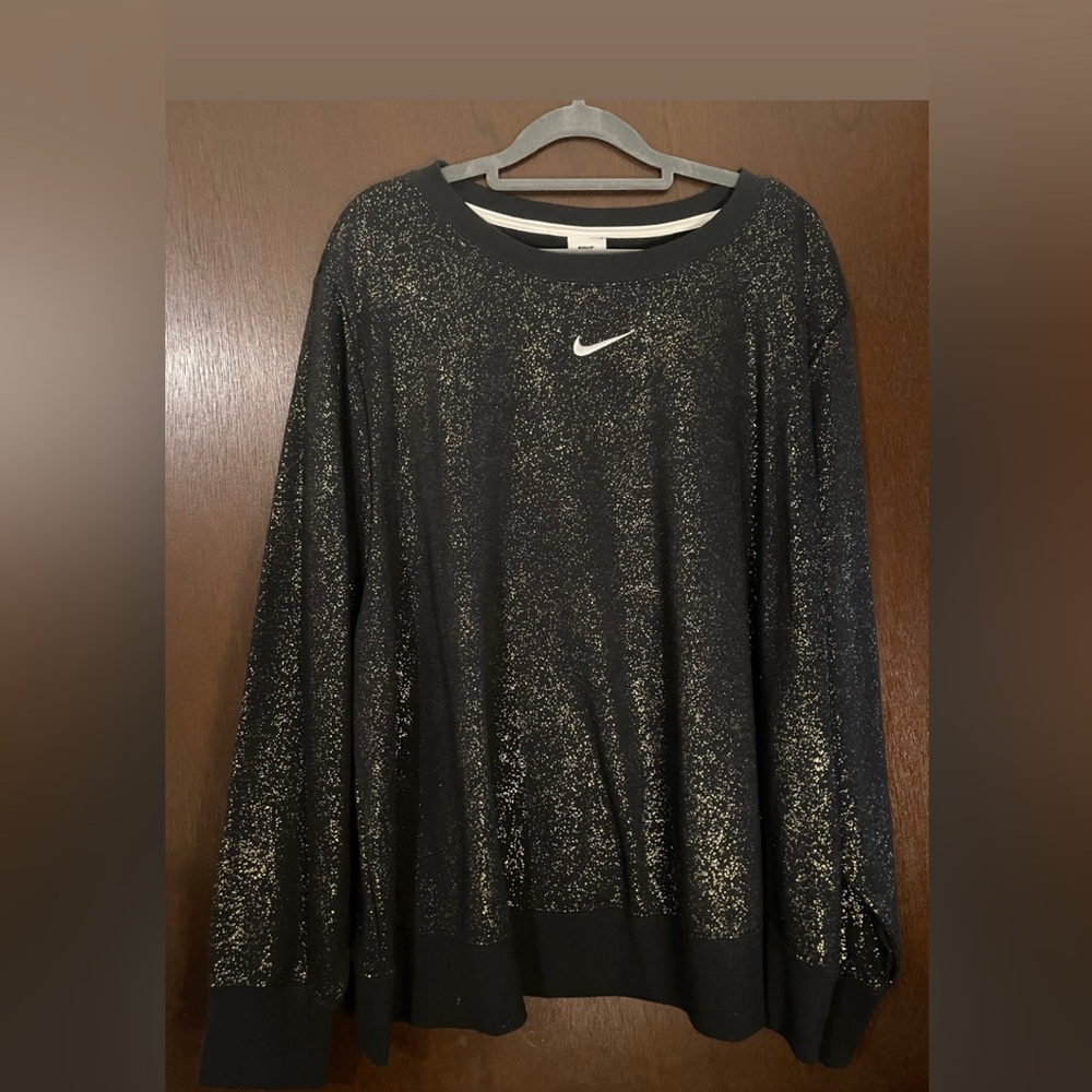 Nike Black and Gold Women's Sweatshirt